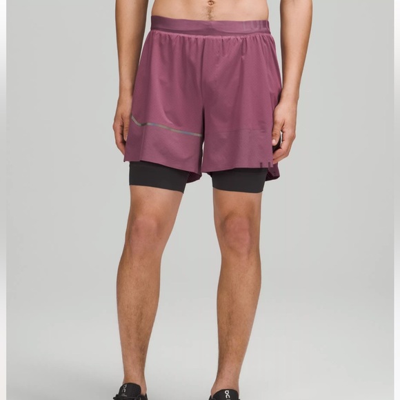 Lululemon mens surge shorts 6” lined special edition purple black size L New - Picture 7 of 12